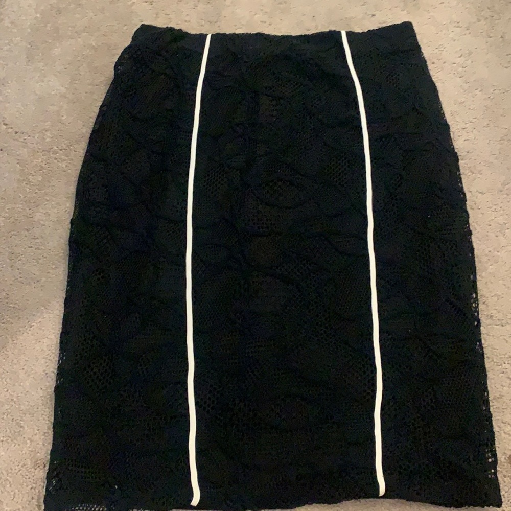New York & Company a Black and White Pencil Skirt - Size Large